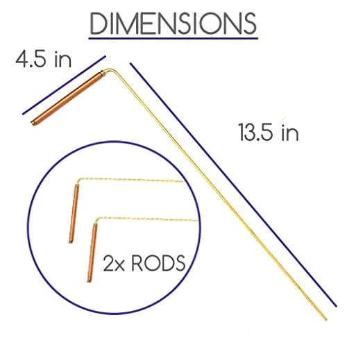 MYDEAL PRODUCTS Solid Copper & Brass Dowsing Rods | Spiritual Energy & Ghost Hunting Tool thumbnail 3