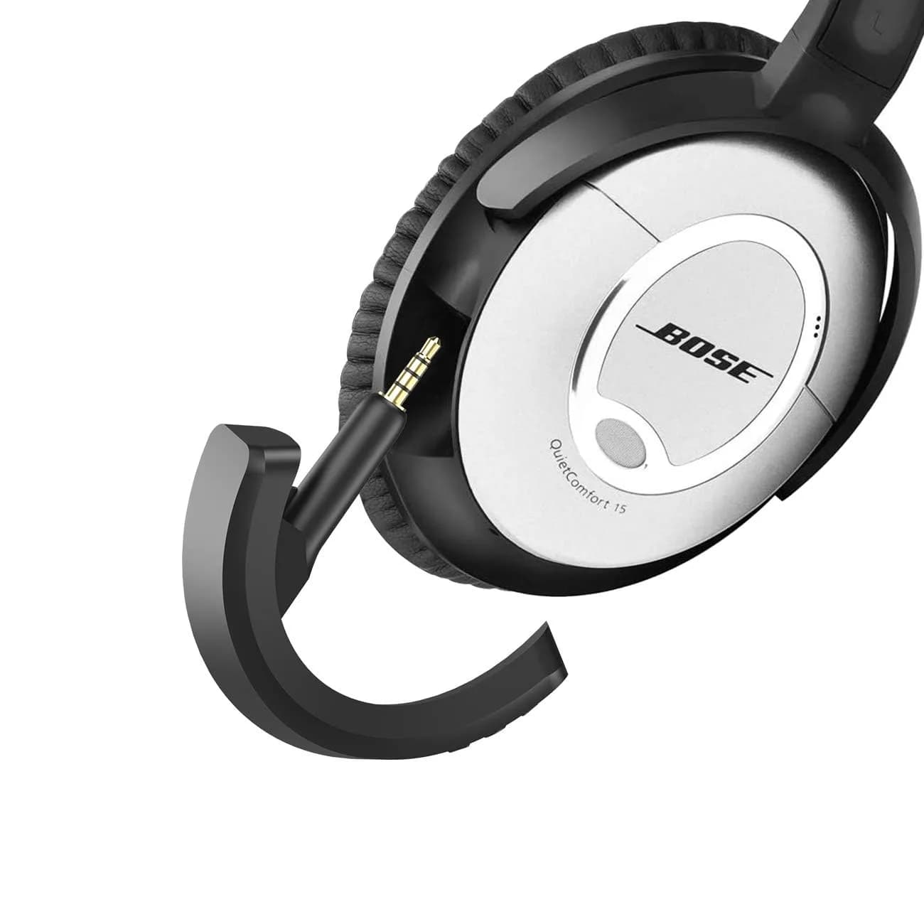 YOCOWOCO Bluetooth Adapter for Bose QuietComfort 15, Black | Wireless Audio Adapter with AptX HD & Built-in Mic — Black