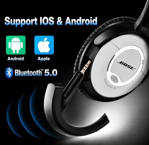 YOCOWOCO Bluetooth Adapter for Bose QuietComfort 15, Black | Wireless Audio Adapter with AptX HD & Built-in Mic thumbnail 5