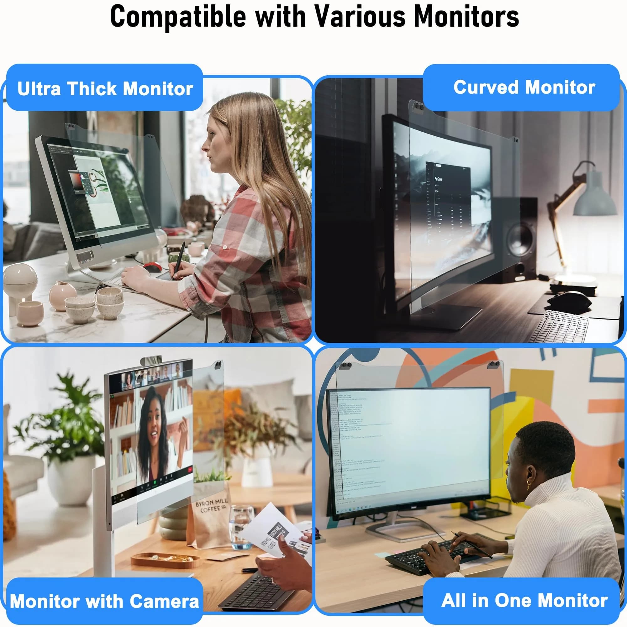 ZYY Anti Blue Light Screen Protector for 30-32 Inch Monitors | Blocks 99% UV, 90%+ Blue Light - view 5