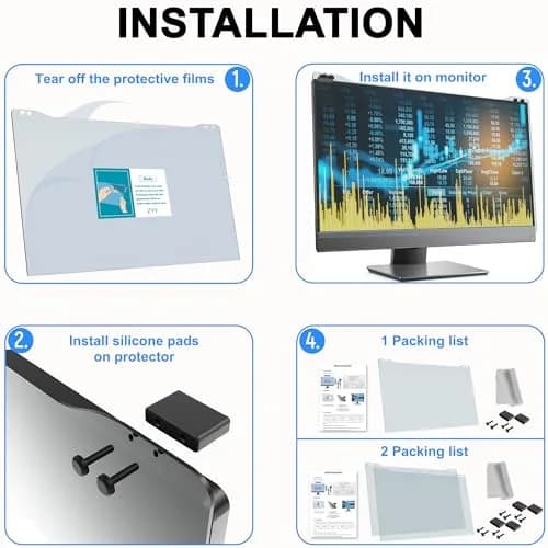 ZYY 28 Inch Anti Blue Light Screen Protector | Blocks 99% UV, 90%+ Blue Light thumbnail 7