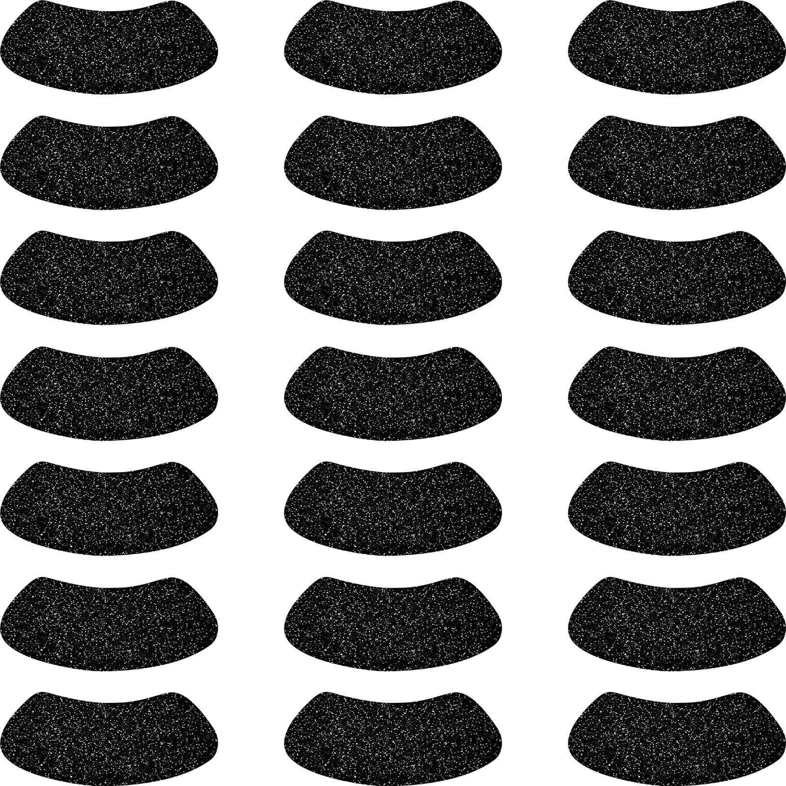 Sumind Black Eye Stickers Glitter Adhesive Strips for Baseball | Reusable, 140 Pairs, Water-Resistant