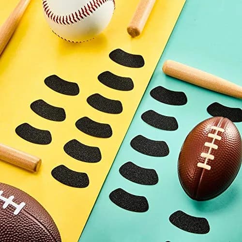 Sumind Black Eye Stickers Glitter Adhesive Strips for Baseball | Reusable, 140 Pairs, Water-Resistant thumbnail 4