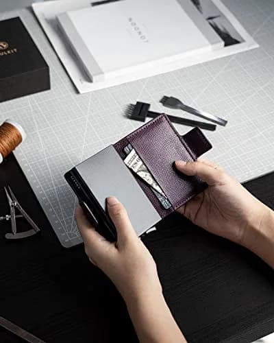 VULKIT Credit Card Holder RFID Blocking Leather Wallet | Slim, Durable & Secure (70-120 chars) thumbnail 7