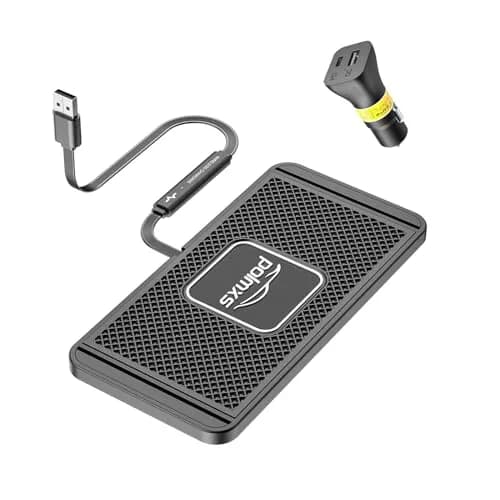 POLMXS 10W Fast Wireless Car Charger Pad with 30cm Cable | Qi-Certified for iPhone & Galaxy thumbnail 1