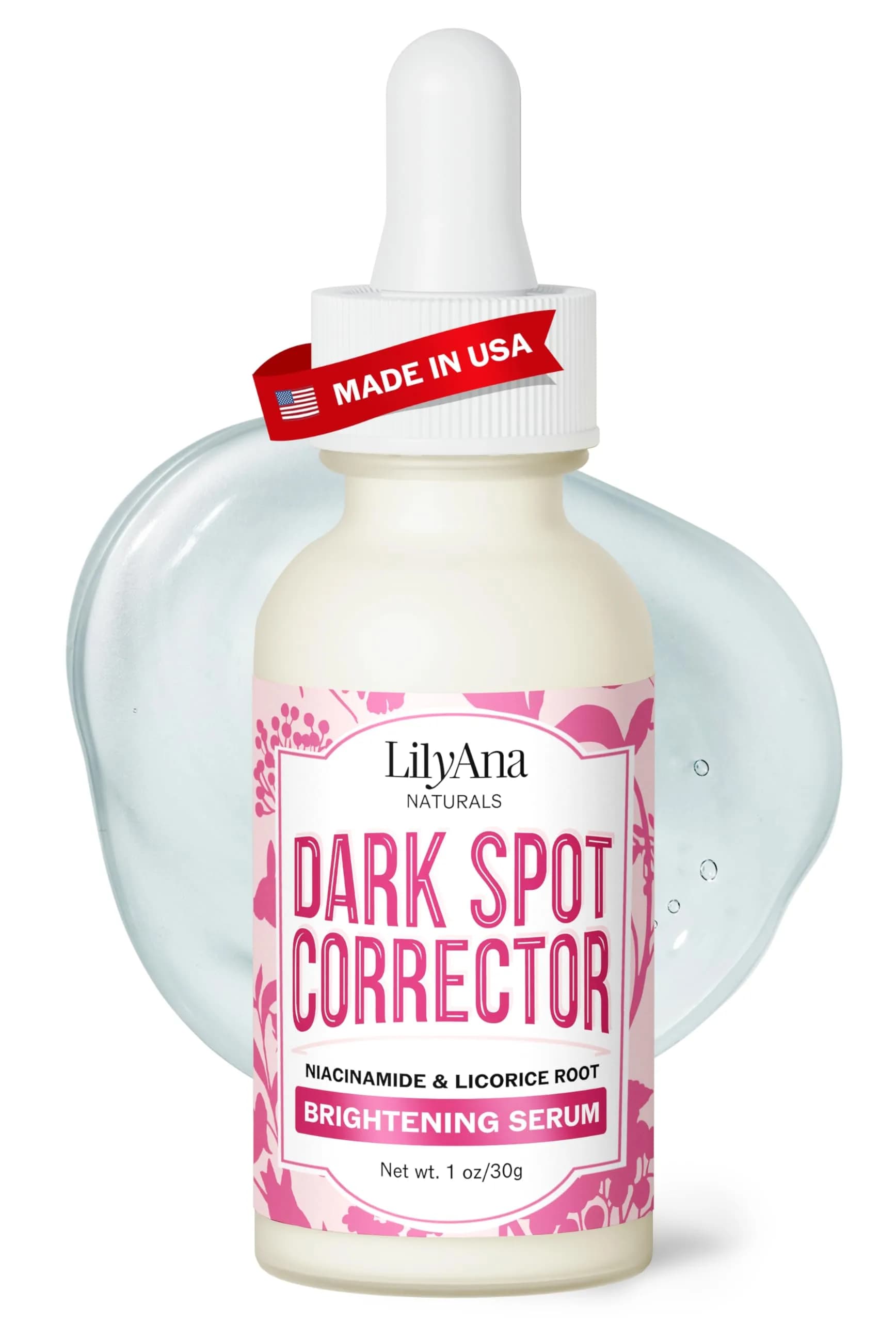 LilyAna Naturals Dark Spot Corrector 30ml (1 oz) | Brightening Serum for All Skin Types
