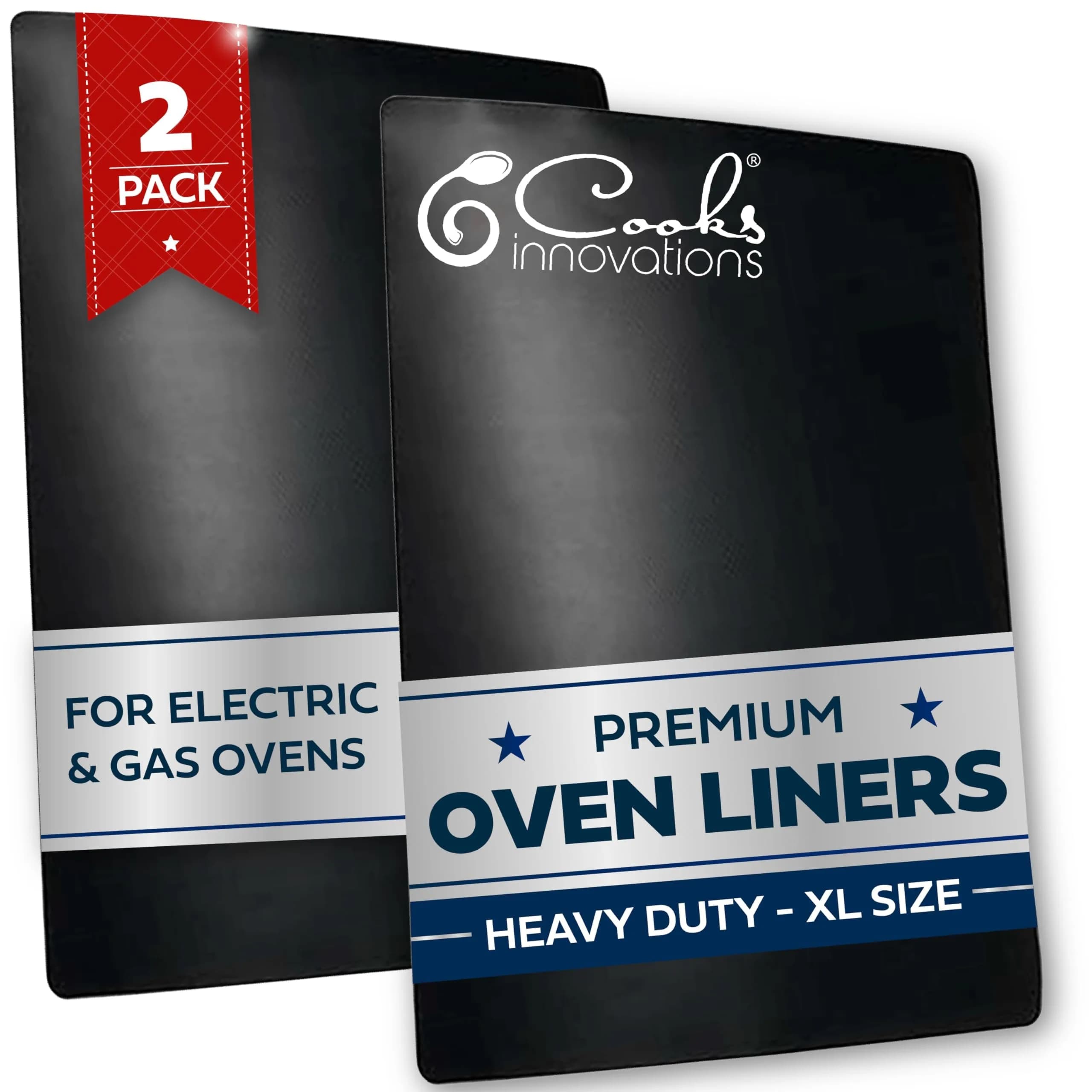 Cooks Innovations Non-Stick Oven Liner 2 Pack | Heat Resistant BPA-Free Baking Mat (16.5" x 23")