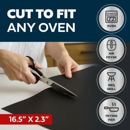 Cooks Innovations Non-Stick Oven Liner 2 Pack | Heat Resistant BPA-Free Baking Mat (16.5" x 23") thumbnail 5