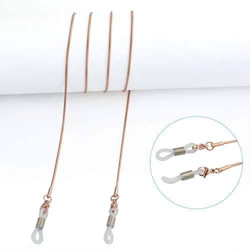 Jmkcoz Rose Gold Eyeglass Chain Holder 80cm (2.62 ft) | Sunglass Retainer Strap thumbnail 4