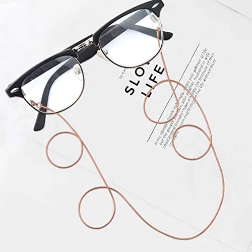 Jmkcoz Rose Gold Eyeglass Chain Holder 80cm (2.62 ft) | Sunglass Retainer Strap thumbnail 6