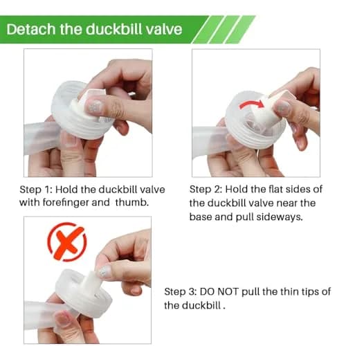 PUMPMOM-US 8 Duckbill Valves & 2 Membranes for Spectra Breast Pump | Silicone, Compatible with S2/S1/9 Plus thumbnail 7