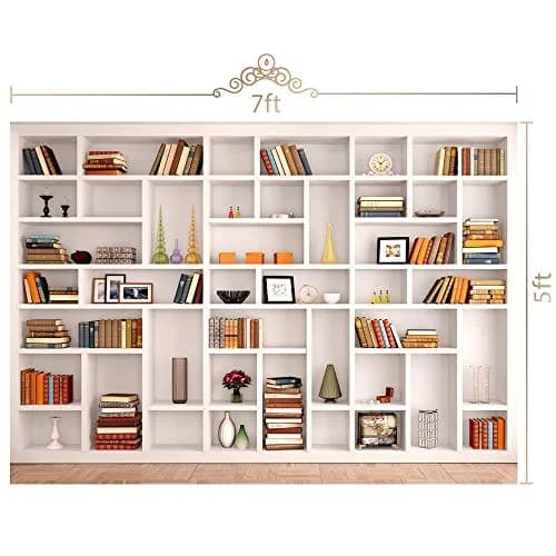 Maijoeyy White Bookshelf Backdrop 2.1m x 1.5m (7x5ft) | Professional Office & Home Studio Background thumbnail 6