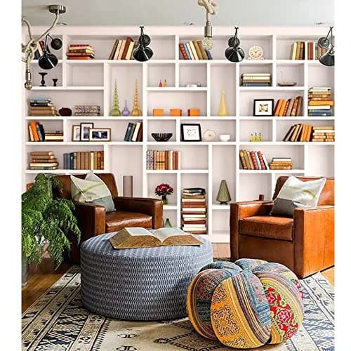 Maijoeyy White Bookshelf Backdrop 2.1m x 1.5m (7x5ft) | Professional Office & Home Studio Background thumbnail 3