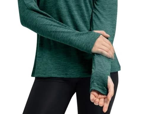 TBMPOY Womens UPF 50+ Sun Protection Hoodie Shirt Long Sleeve Fishing Hiking Outdoor UV Shirt Lightweight Blackish Green L thumbnail 2