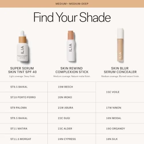 ILIA Super Serum Skin Tint SPF 40 Matira ST11 30ml (1 fl oz) | Dewy Makeup with Skincare & Mineral SPF thumbnail 9