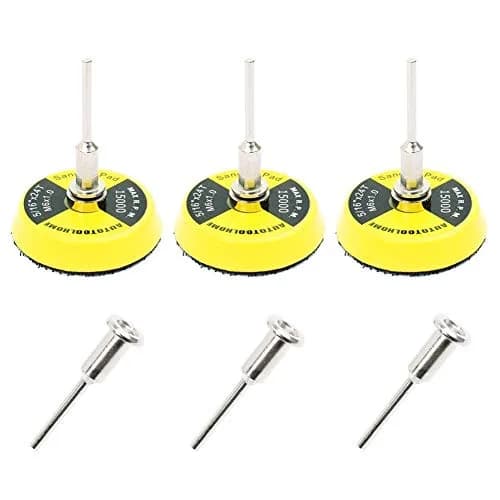 AUTOTOOLHOME 2 Inch Hook and Loop Sanding Pad with 1/8" Mandrel for Drill Rotary Tool | Durable Polyurethane, Quick Change, Ideal for Metal & Wood thumbnail 6