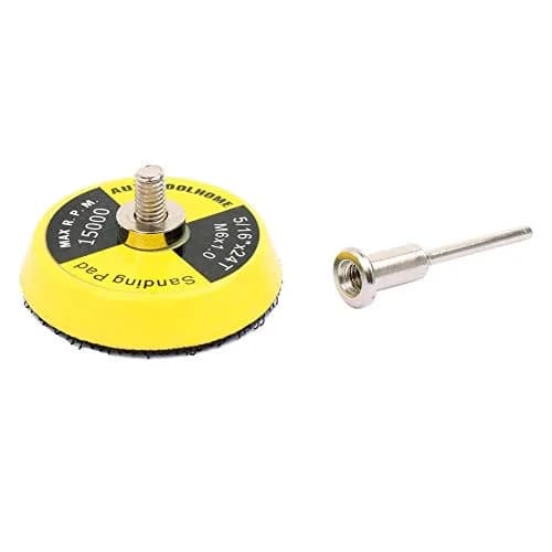 AUTOTOOLHOME 2 Inch Hook and Loop Sanding Pad with 1/8" Mandrel for Drill Rotary Tool | Durable Polyurethane, Quick Change, Ideal for Metal & Wood thumbnail 7