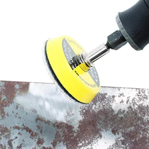 AUTOTOOLHOME 2 Inch Hook and Loop Sanding Pad with 1/8" Mandrel for Drill Rotary Tool | Durable Polyurethane, Quick Change, Ideal for Metal & Wood thumbnail 2