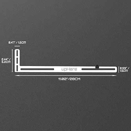 upHere White Graphics Card GPU Brace Support /Holster Bracket, Anodized Aerospace Aluminum, 10.5 * 2.5 * 0.5 Inches | Supports Single or Dual Slot Cards thumbnail 4