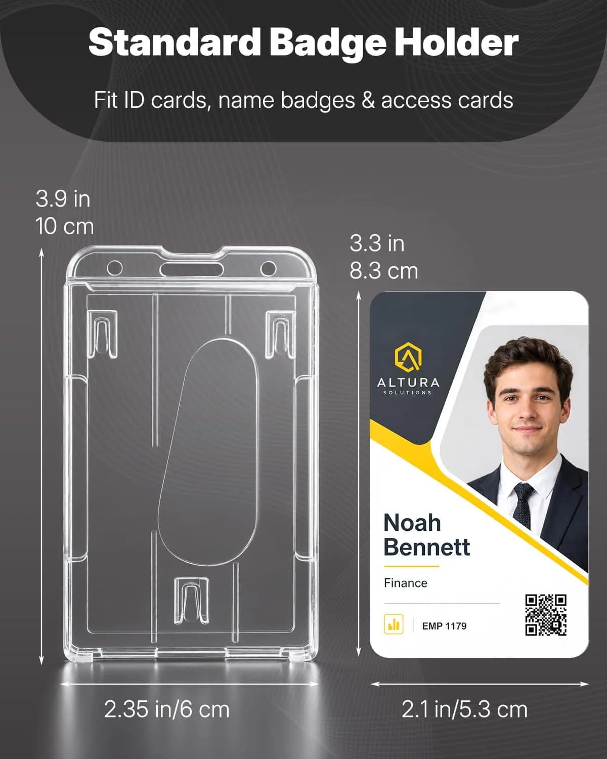 Pawfly Vertical 10 Pack Heavy Duty Polycarbonate ID Card Sleeves - view 2