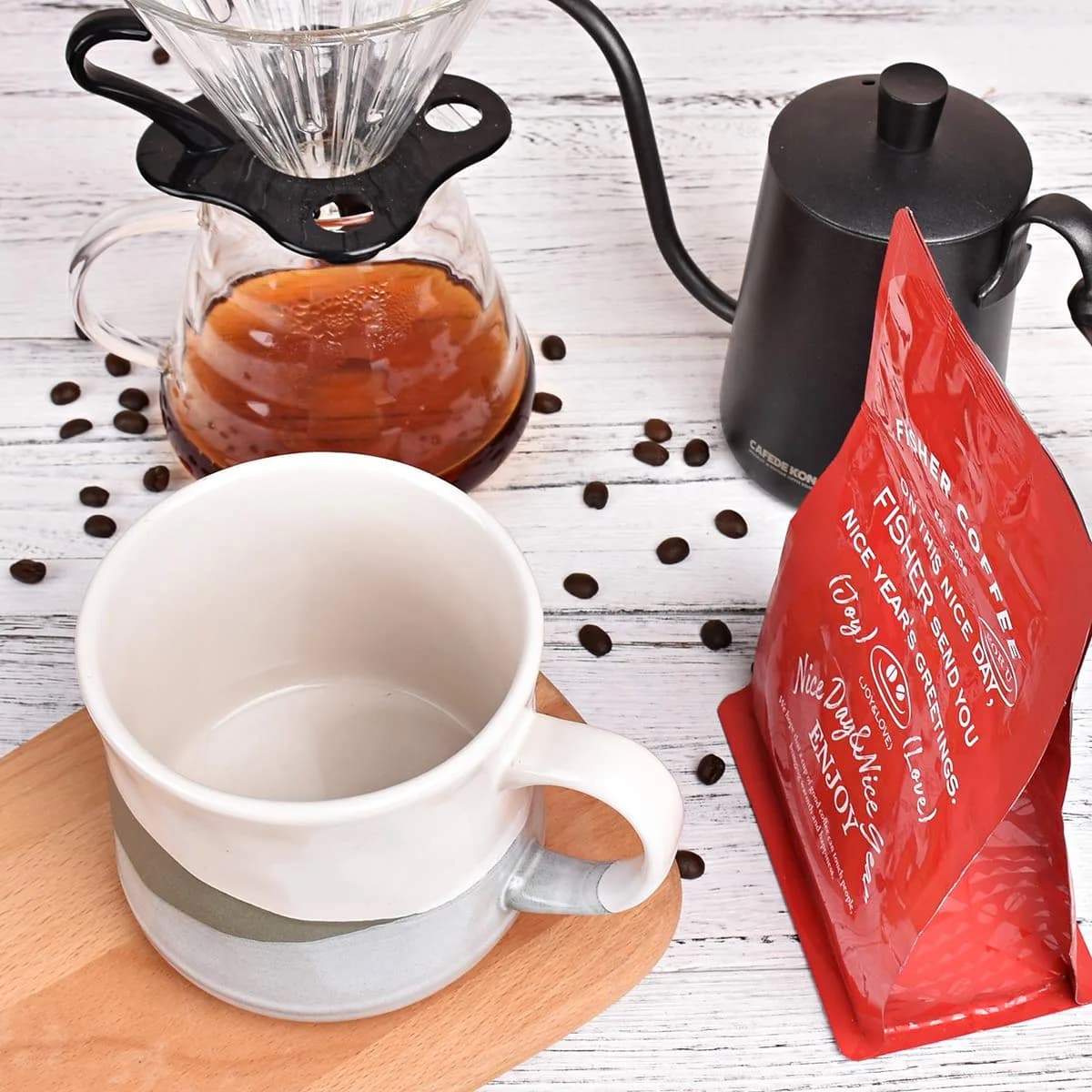 Bosmarlin Stoneware Coffee Mug 21 Oz | Dishwasher & Microwave Safe, Geometric-Green thumbnail 6
