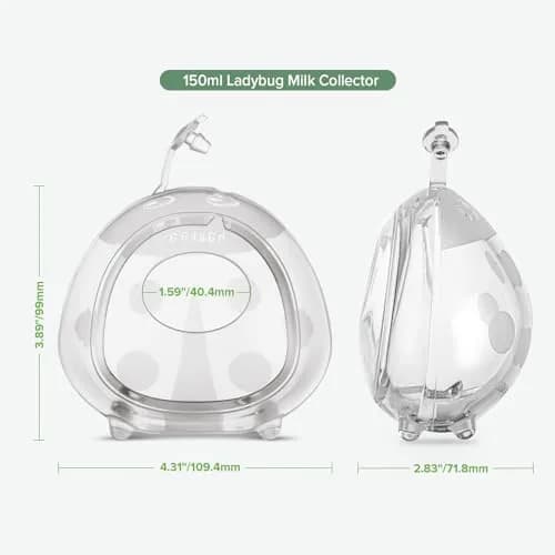 haakaa Ladybug Silicone Breast Milk Collector 150ml (5oz) | Passive Collection for Nursing Moms thumbnail 7