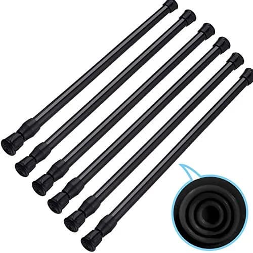 SIQUK Adjustable Spring Tension Rods 30-51 cm (12-20 Inches) | No-Drill Installation for Cupboards & Windows thumbnail 1