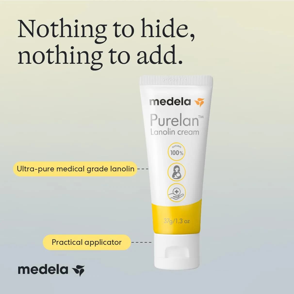 Medela Purelan Lanolin Nipple Cream 37g (1.3 oz) | Soothes Sore Nipples, Baby Safe, Natural Relief - view 9