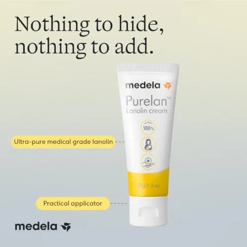 Medela Purelan Lanolin Nipple Cream 37g (1.3 oz) | Soothes Sore Nipples, Baby Safe, Natural Relief thumbnail 9