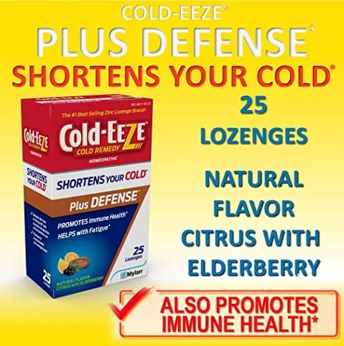 Cold-Eeze Plus Defense Zinc Lozenges, Natural Citrus Elderberry Flavor, 25 Ct | Shortens Cold Duration & Boosts Immunity thumbnail 3