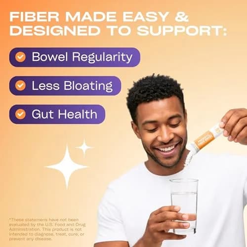 GOBIOTIX Fiber Supplement Powder with Prebiotics 3.8oz | Digestive & Gut Support thumbnail 3