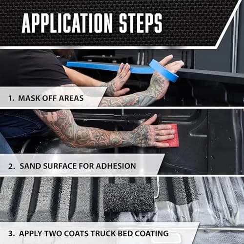 Rust-Oleum Truck Bed Coating Black Quart (32 Fl Oz / 946 ml) | 4-Pack for Ultimate Rust & Abrasion Resistance thumbnail 7