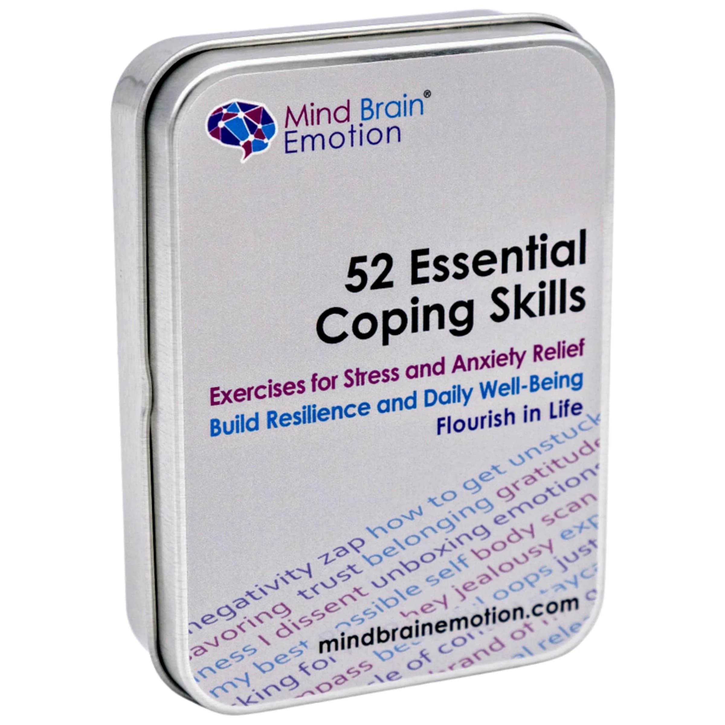Mind Brain Emotion 52 Essential Coping Skills Cards | CBT, Meditation & Somatic Exercises for Stress & Anxiety Relief - main product image