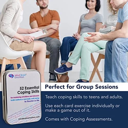 Mind Brain Emotion 52 Essential Coping Skills Cards | CBT, Meditation & Somatic Exercises for Stress & Anxiety Relief thumbnail 4