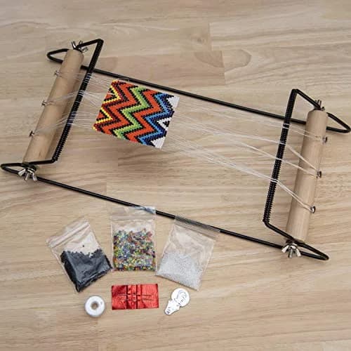 The Beadsmith Extra Wide Metal Bead Loom Kit with 36g Glass Beads | Weave Bracelets, Necklaces & Belts thumbnail 4