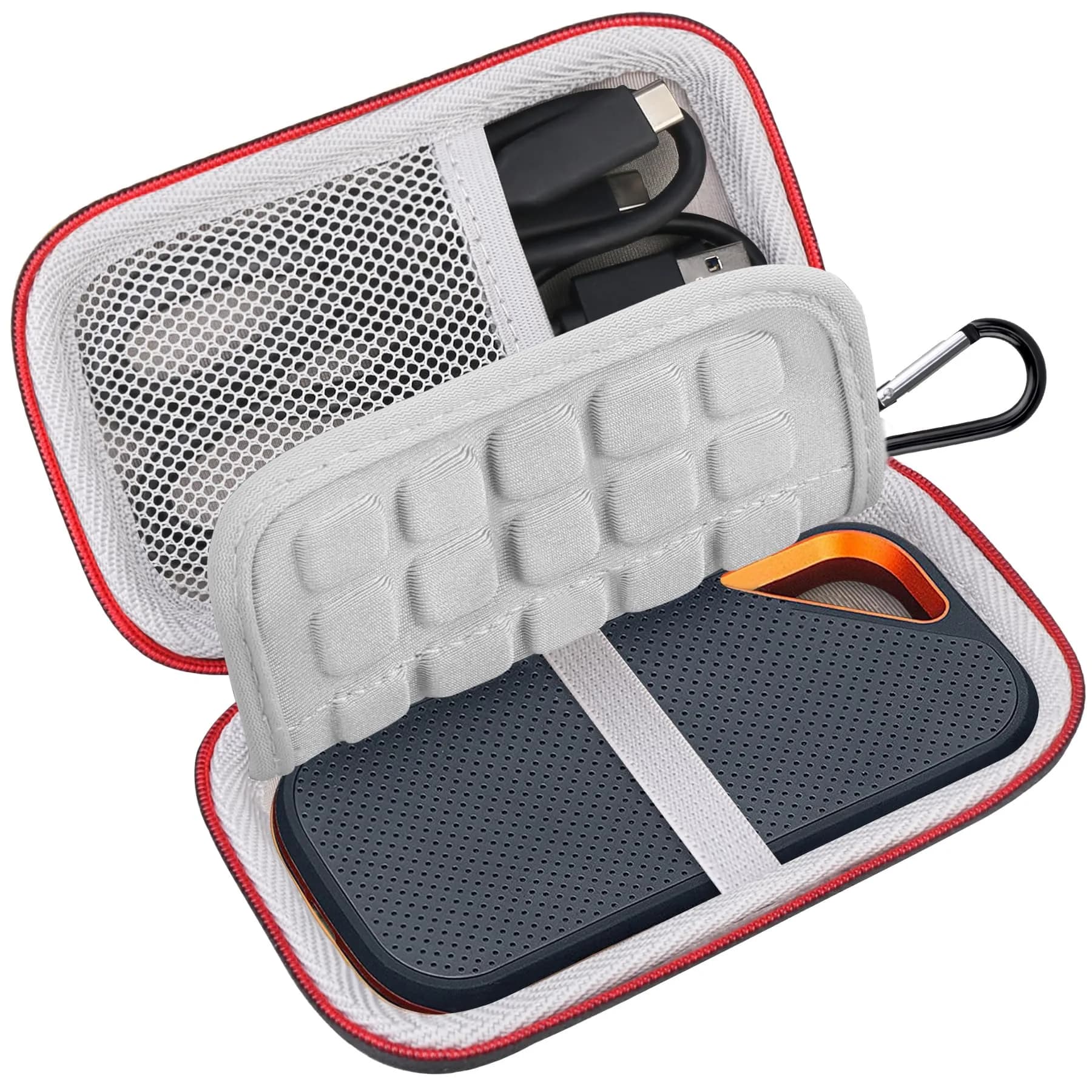 Lacdo Hard Carrying Case for SanDisk Extreme Pro/SanDisk Extreme Portable SSD 500GB 1TB 2TB 4TB 8TB | Shockproof & Water-Resistant — Black