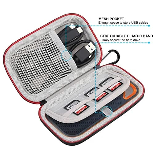 Lacdo Hard Carrying Case for SanDisk Extreme Pro/SanDisk Extreme Portable SSD 500GB 1TB 2TB 4TB 8TB | Shockproof & Water-Resistant thumbnail 4