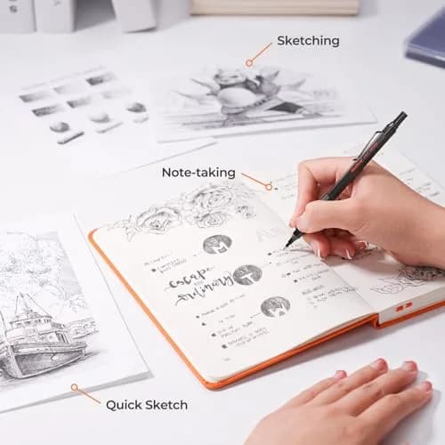 Nicpro MP1000 Series Mechanical Pencil Set 0.5mm & 0.7mm | Full Metal Body with Case & Refills thumbnail 6