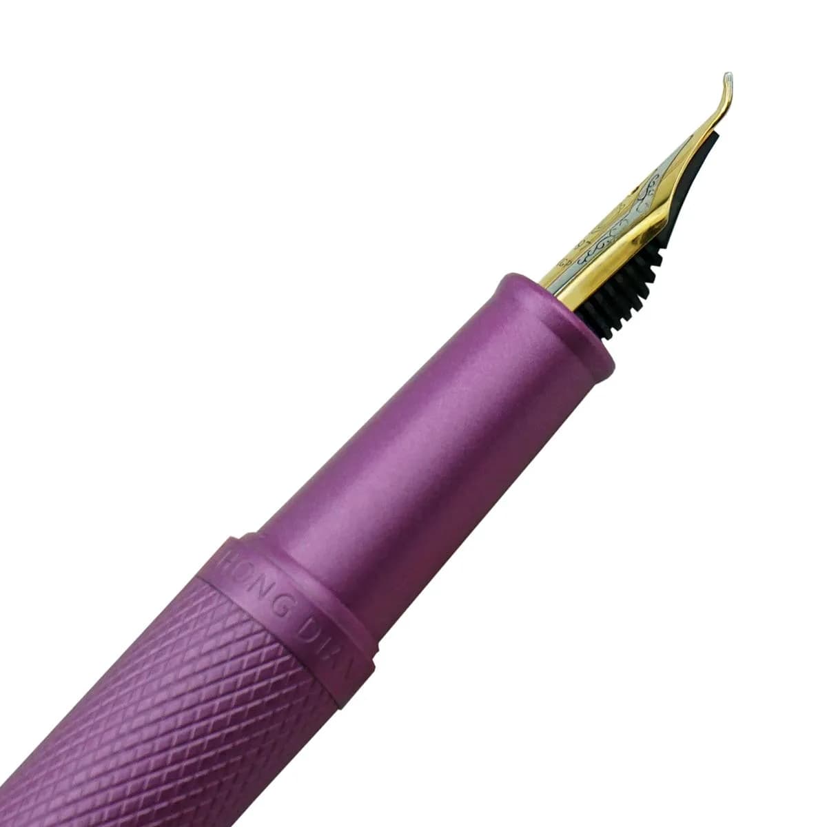 Asvine Pink Forest Fountain Pen Bent Nib 1.0mm (0.04 in) | Classic Design with Converter and Metal Pen Case - view 5