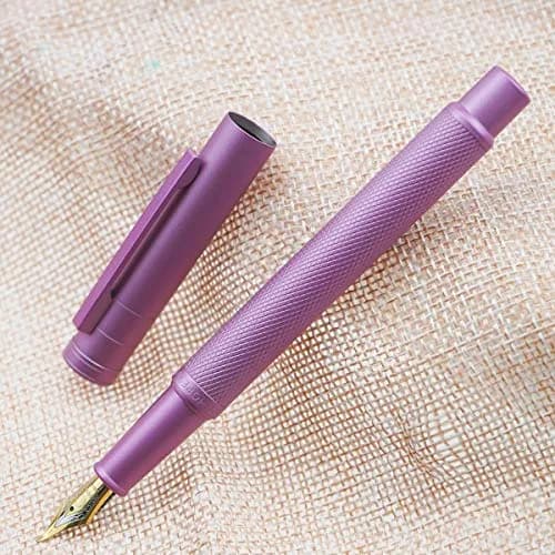 Asvine Pink Forest Fountain Pen Fine Nib 0.5mm (0.02 in) | Classic Design with Converter and Metal Pen Case thumbnail 9
