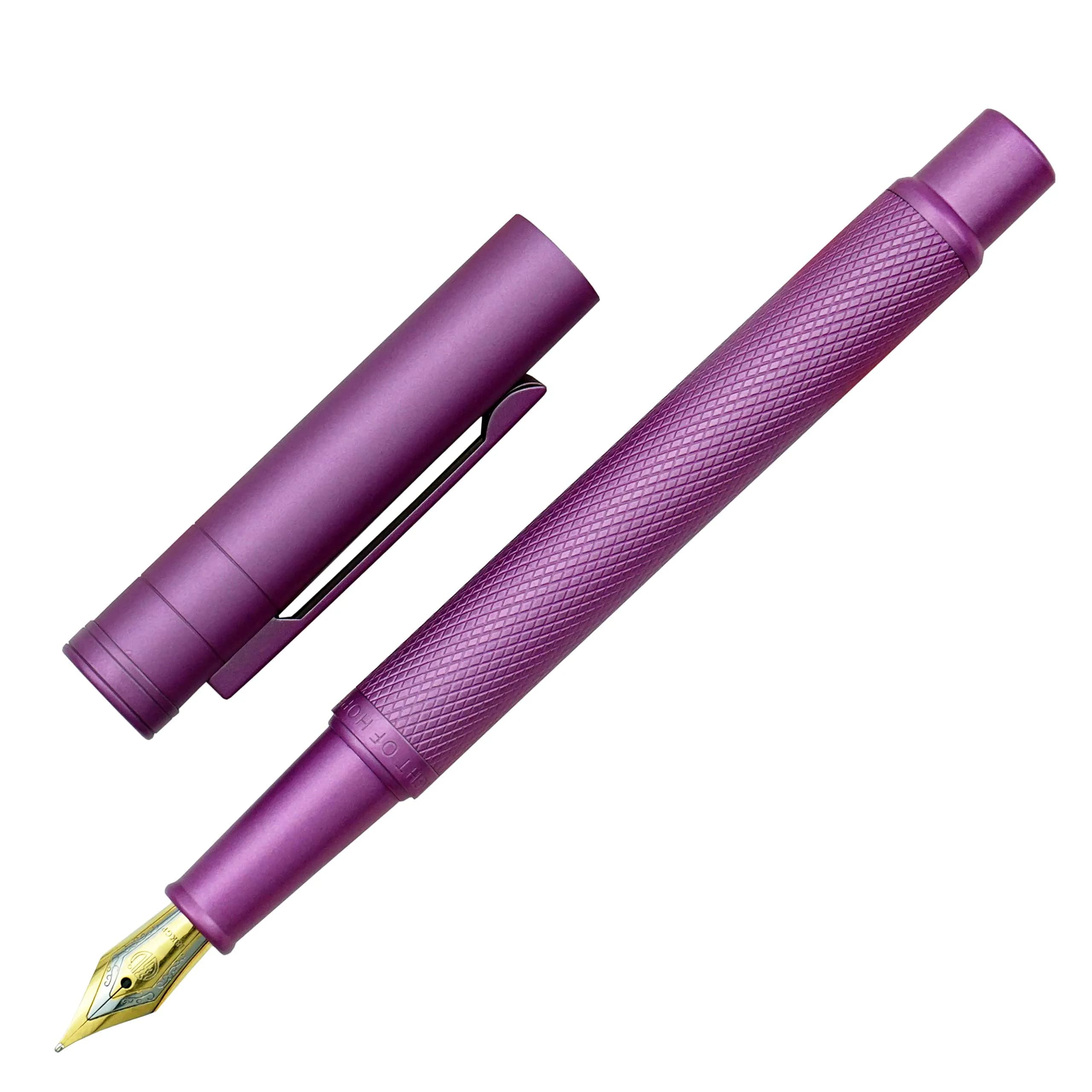 Asvine Pink Forest Fountain Pen Fine Nib 0.5mm (0.02 in) | Classic Design with Converter and Metal Pen Case - view 2