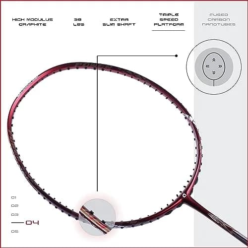 Apacs Finapi 232 Badminton Racket 38 LBS | High Power, Japanese Graphite, Made in Vietnam thumbnail 2