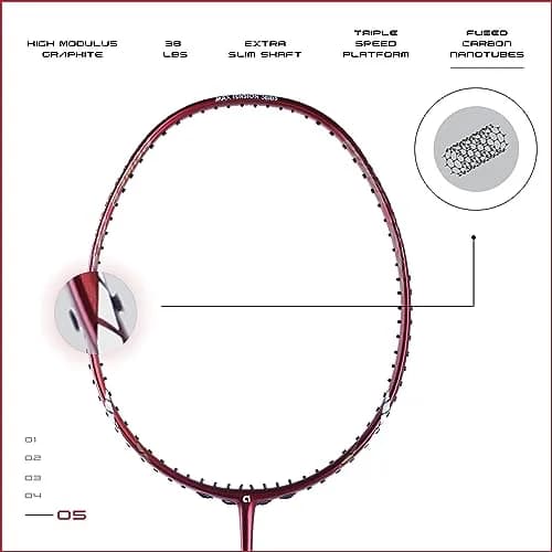 Apacs Finapi 232 Badminton Racket 38 LBS | High Power, Japanese Graphite, Made in Vietnam thumbnail 3