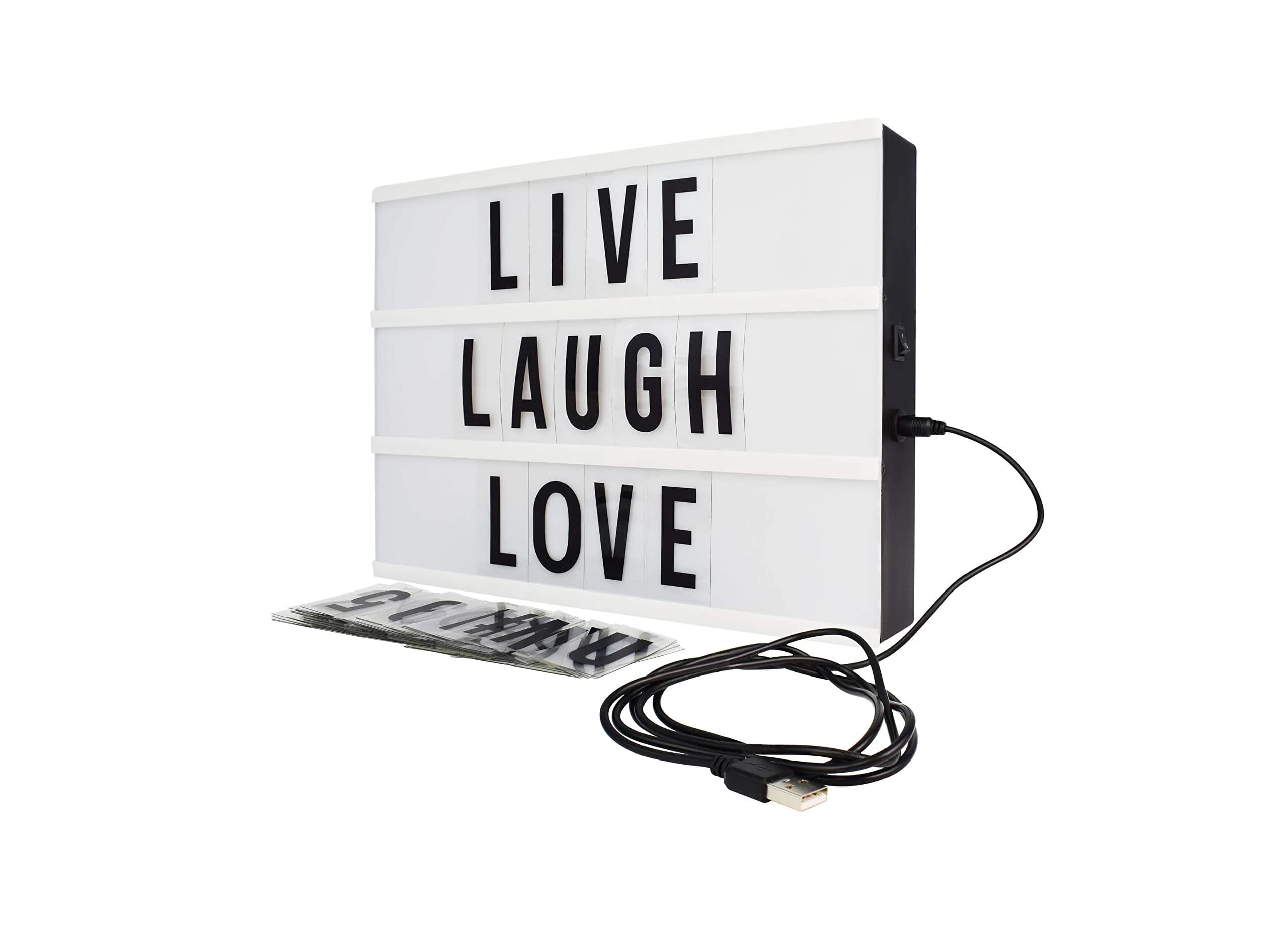 Northpoint White Decorative Signage 10-LED Mini Box | Vintage Alphabet Home Lighting - main product image
