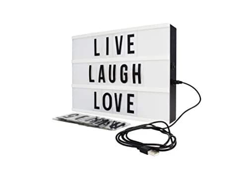 Northpoint White Decorative Signage 10-LED Mini Box | Vintage Alphabet Home Lighting thumbnail 1