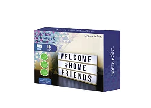 Northpoint White Decorative Signage 10-LED Mini Box | Vintage Alphabet Home Lighting thumbnail 3