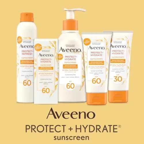 Aveeno Protect + Hydrate SPF 60 Face Sunscreen, Prebiotic Oat, 2 fl oz | Broad Spectrum Hydration & UVA/UVB Protection thumbnail 5