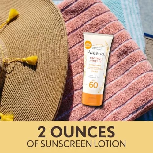 Aveeno Protect + Hydrate SPF 60 Face Sunscreen, Prebiotic Oat, 2 fl oz | Broad Spectrum Hydration & UVA/UVB Protection thumbnail 3