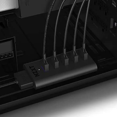 NZXT Internal USB Hub 3 - Expands 4 USB 2.0 Ports - Sleek Multifunctional Design - SATA Power Connection - Plug and Play | Compact, Stable Power, Easy Install thumbnail 7