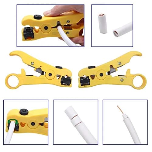 Delgada Coax Cable Crimper Kit, Compression Tool for RG6 RG59 RG11 | Precise & Durable (70-120 chars) thumbnail 6